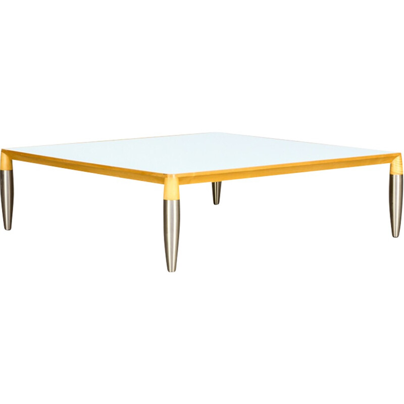Vintage square coffee table by Chi Wing Lo for Giorgetti - 1990s