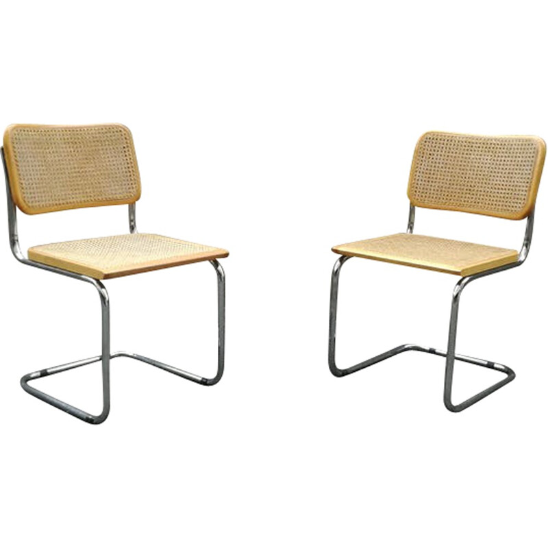 Vintage set of 2 "B32" chairs by Marcel Breuer - 1990s