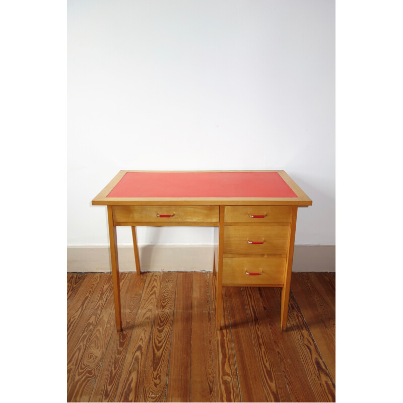 Vintage set of children's desk and chair - 1950s