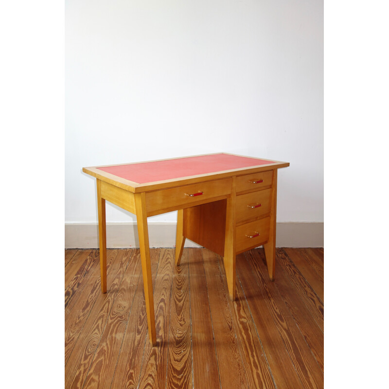 Vintage set of children's desk and chair - 1950s