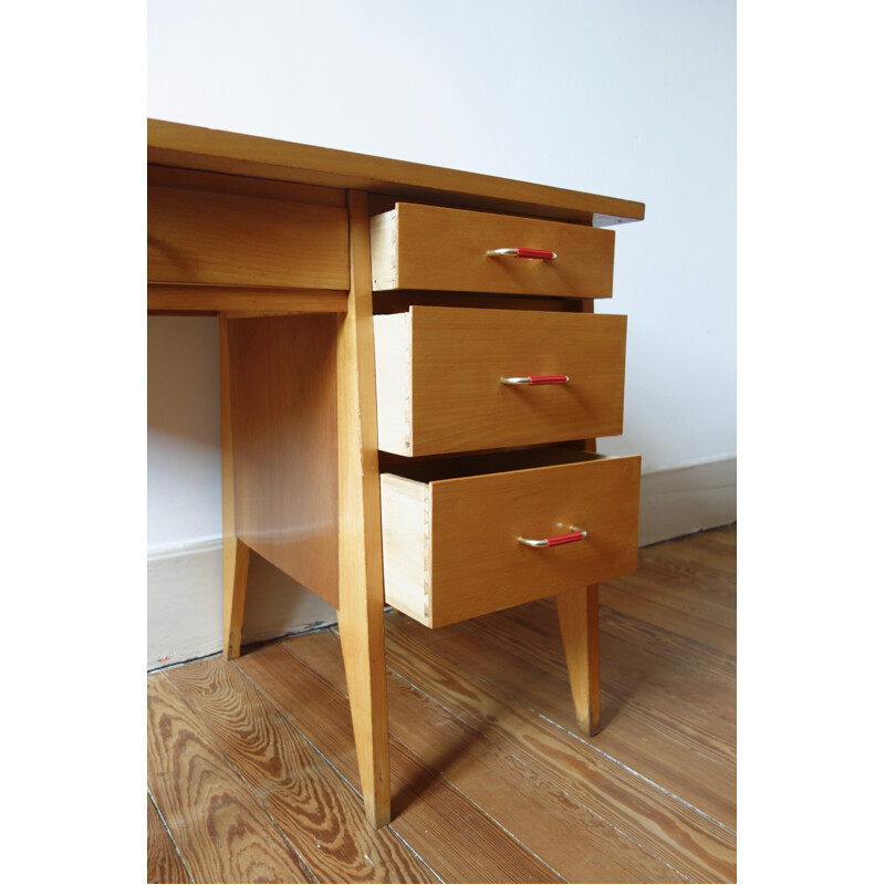 Vintage set of children's desk and chair - 1950s