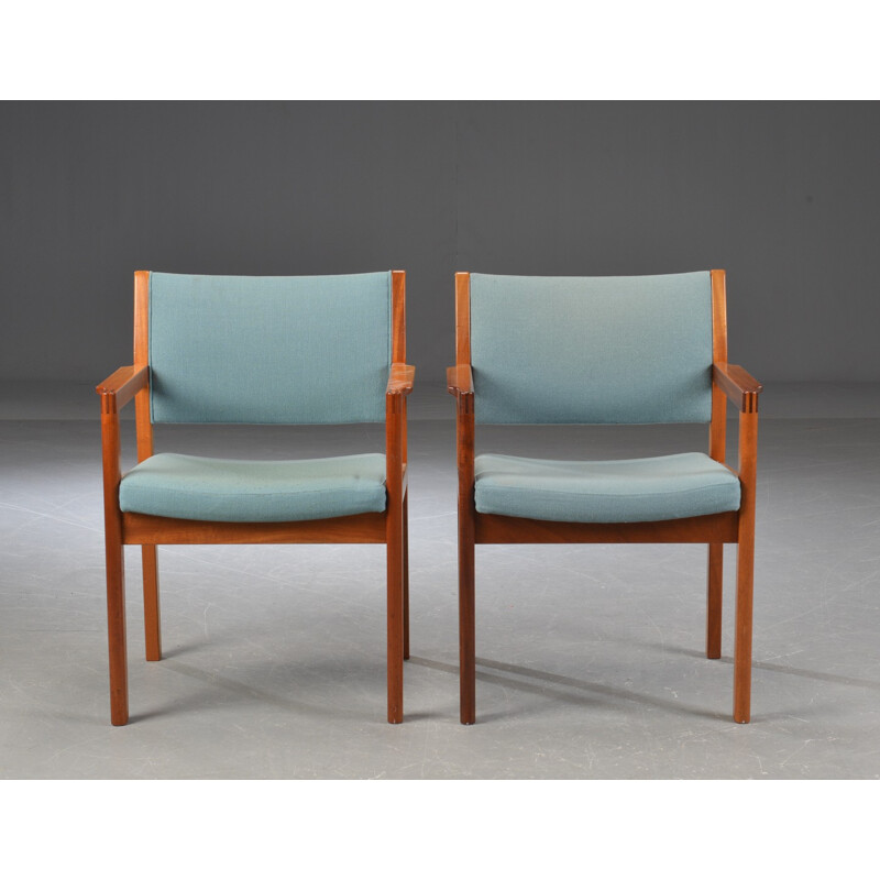 Set of 4 vintage mahogany armchairs by Christian Hvidt for Soborg Mobelfabrik, 1970