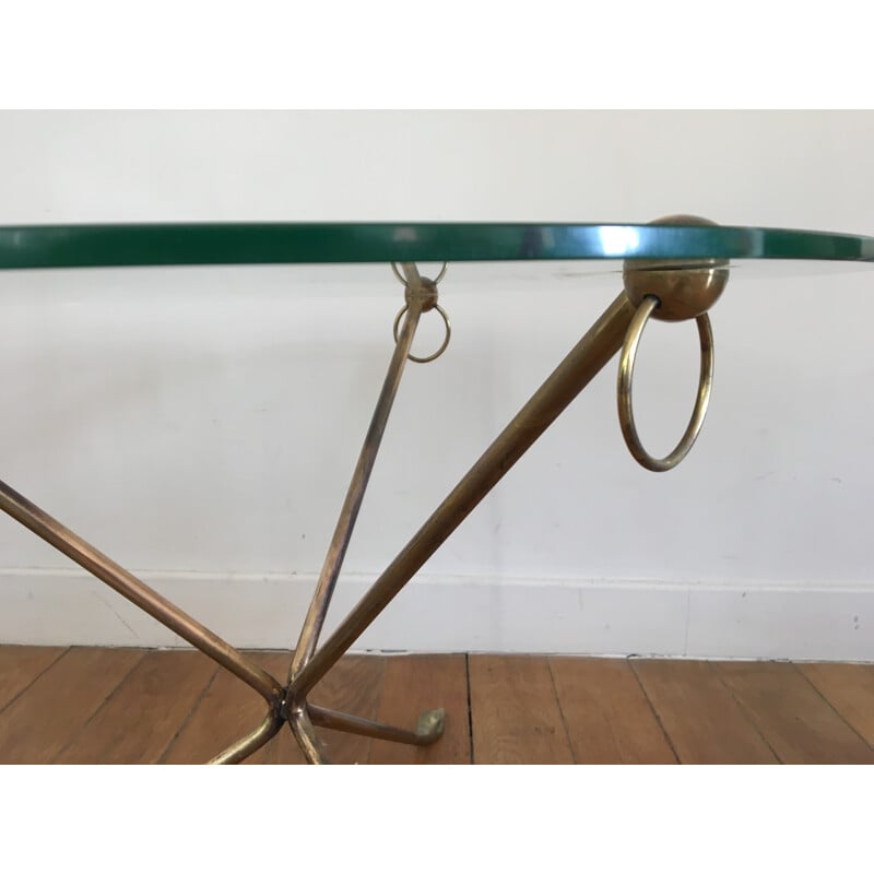 French vintage coffee table in glass - 1960s