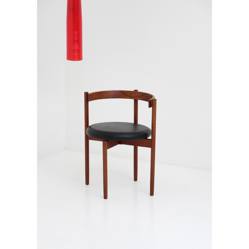 Danish Rosewood And Leather Chair by Hugo Franssen for Børge M. Søndergaard - 1964