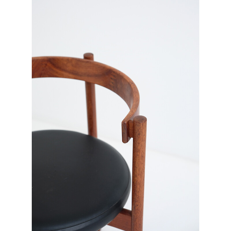 Danish Rosewood And Leather Chair by Hugo Franssen for Børge M. Søndergaard - 1964