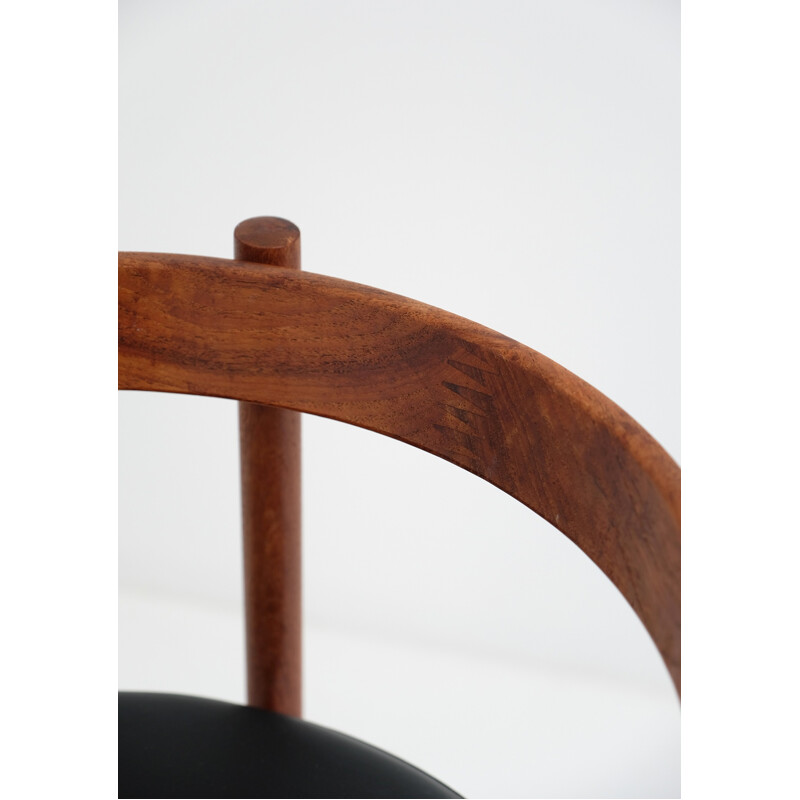 Danish Rosewood And Leather Chair by Hugo Franssen for Børge M. Søndergaard - 1964