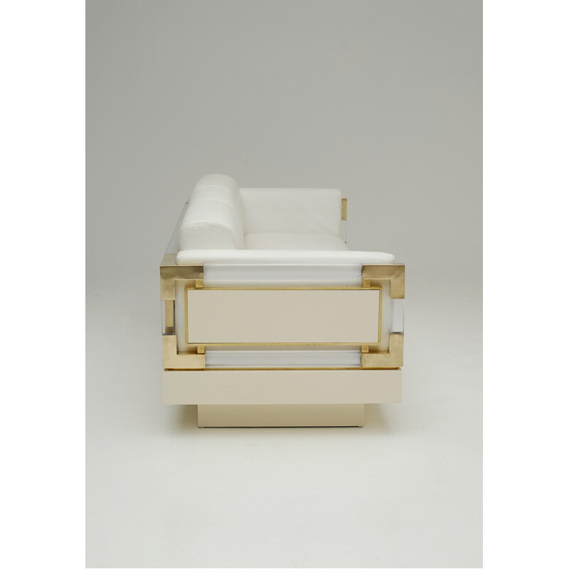 Vintage white 3-Seater Sofa by Charles Hollis Jones - 1970s