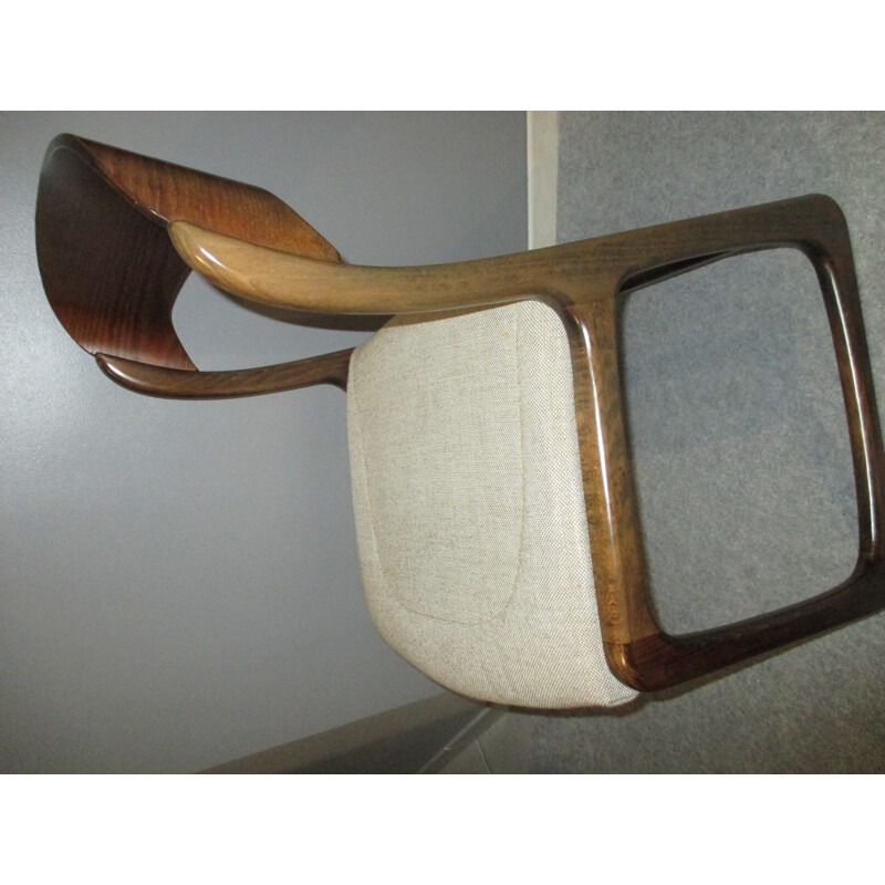Suite 6 chaises traineau vintage by Baumann - 1970
