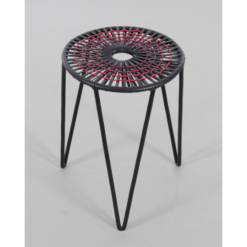 Vintage Circular stool from Eastern Europe - 1950s