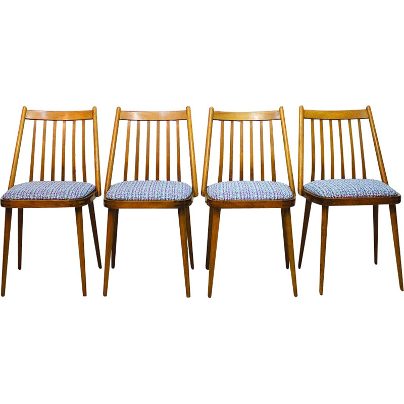 Set of 4 Hungarian dining chairs by Gábriel Frigyes for SZKIV - 1957