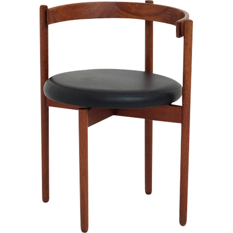 Danish Rosewood And Leather Chair by Hugo Franssen for Børge M. Søndergaard - 1964