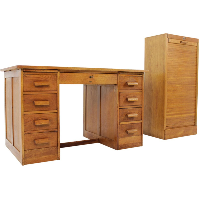 Bureau vintage & Armoire par Thonet - 1930