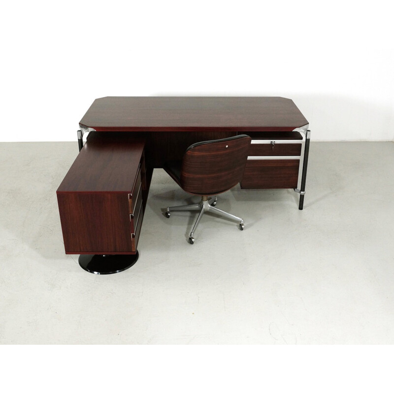 Vintage Executive Corner Desk by Ico Parisi for MIM Roma - 1960s
