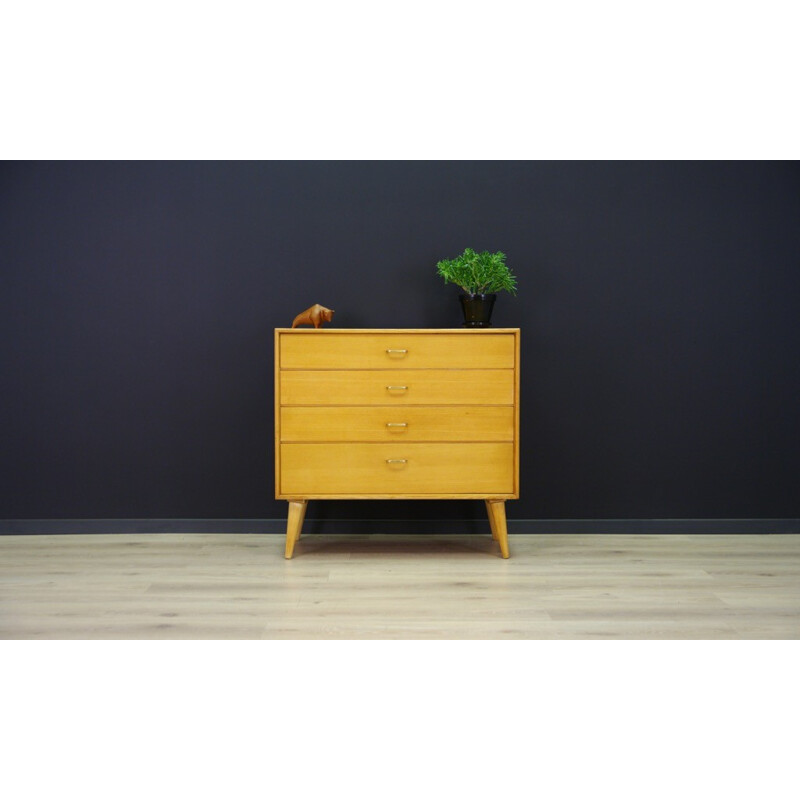 Vintage scandinavian chest of drawers in ashwood - 1960s