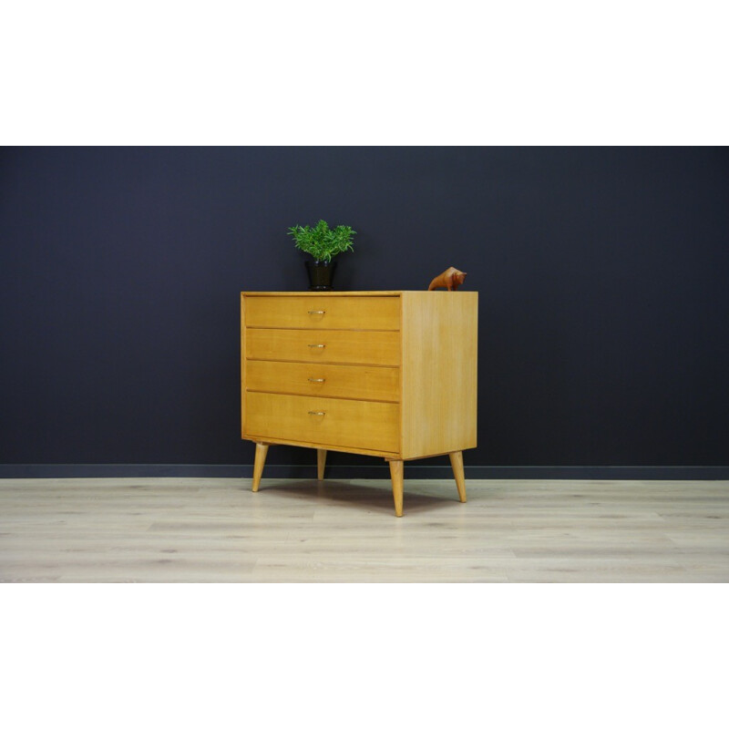 Vintage scandinavian chest of drawers in ashwood - 1960s