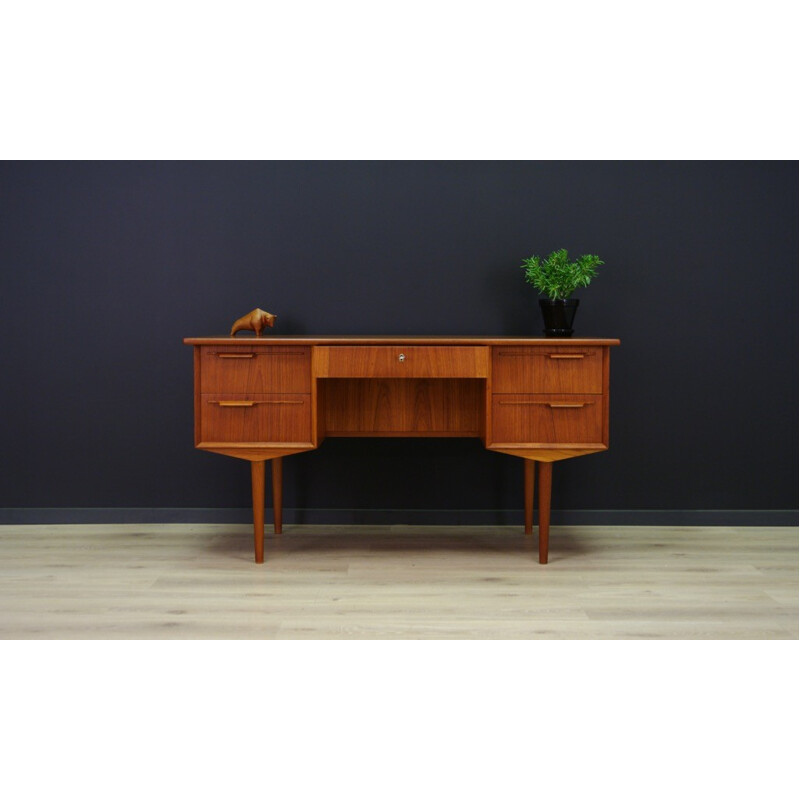 Vintage Danish writing desk in teak - 1960s