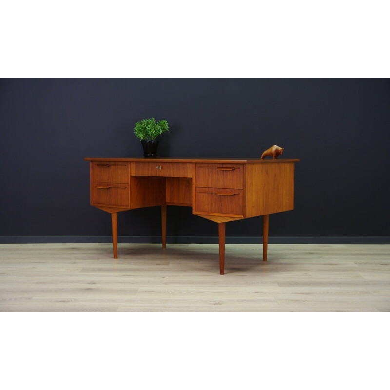 Vintage Danish writing desk in teak - 1960s