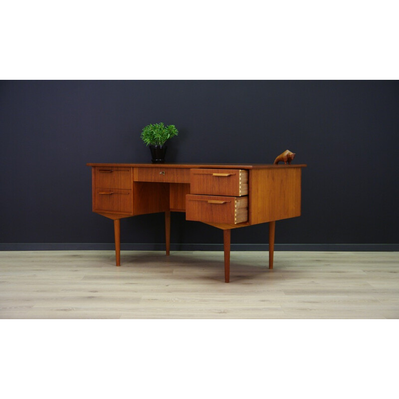 Vintage Danish writing desk in teak - 1960s