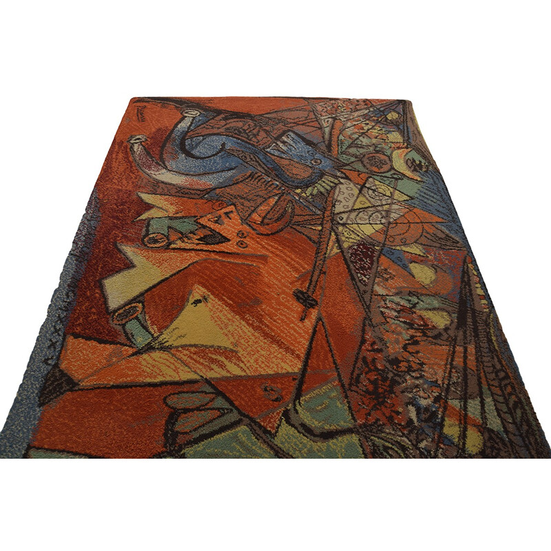 Vintage art rug by Pablo Picasso - 1990s