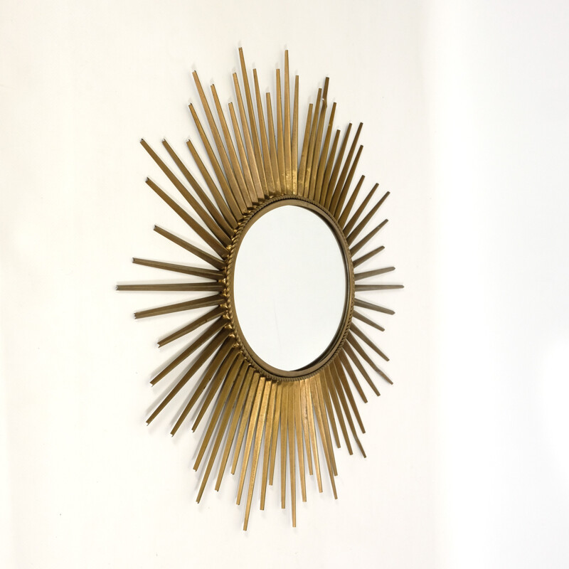 Vintage oval mirror by Chatty Vallauris - 1950s