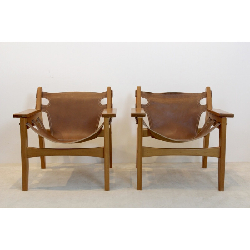 Vintage set of 2 "Kilin" lounge chairs by Sergio Rodrigues for Oca Industries, Brazil - 1970s