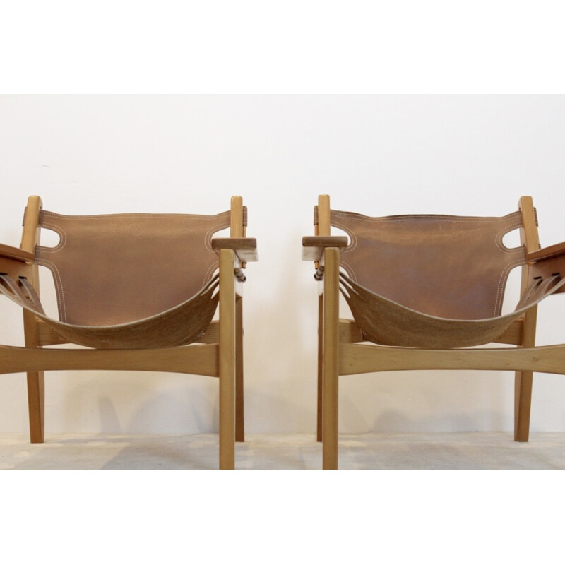 Vintage set of 2 "Kilin" lounge chairs by Sergio Rodrigues for Oca Industries, Brazil - 1970s