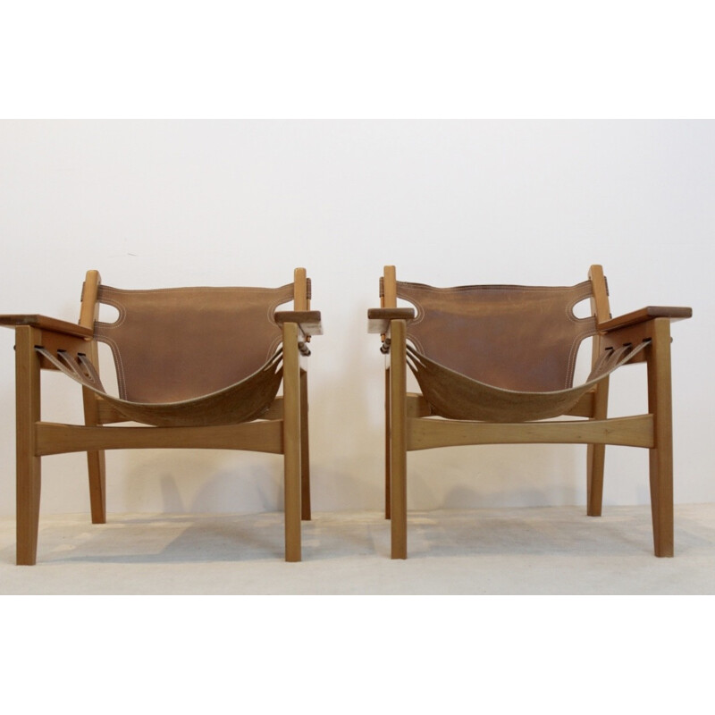 Vintage set of 2 "Kilin" lounge chairs by Sergio Rodrigues for Oca Industries, Brazil - 1970s