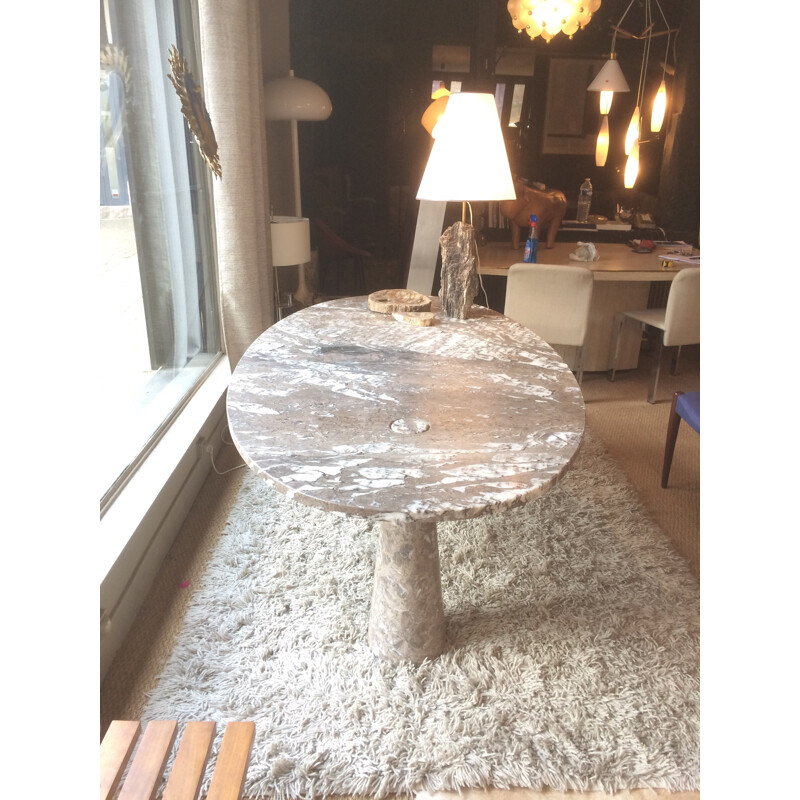 Vintage "Eros" marble table by Angelo Mangiarotti for Skipper - 1970s