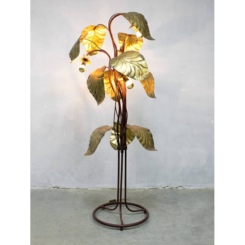 Vintage brass floor lamp - 1950s