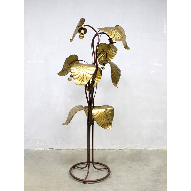 Vintage brass floor lamp - 1950s