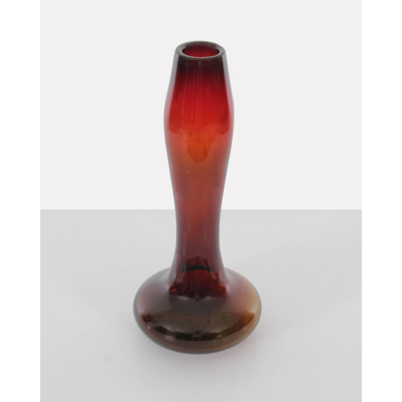 Large red vintage vase by Ewa Gerczuk-Moskaluk - 1970s