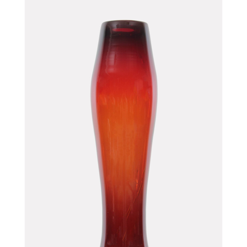 Large red vintage vase by Ewa Gerczuk-Moskaluk - 1970s