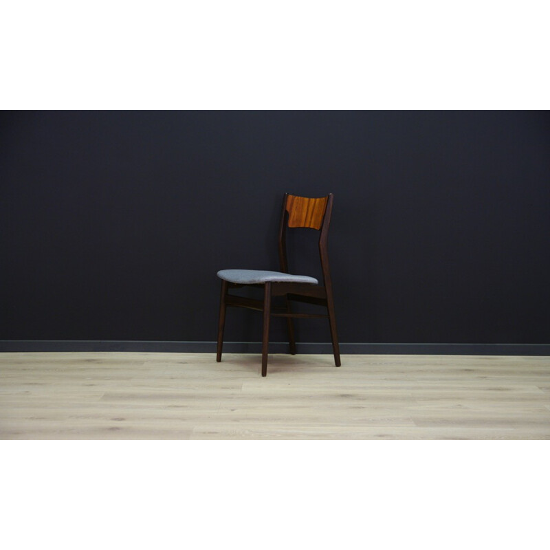 Suite de 6 chaises vintage en palissandre au design danois - 1960