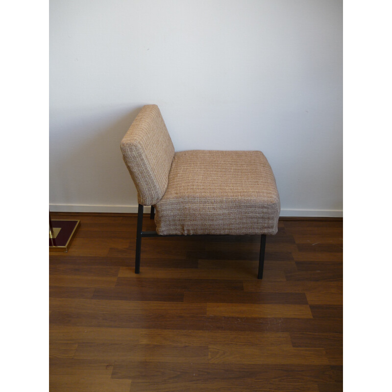 Vintage grey low chair - 1960s