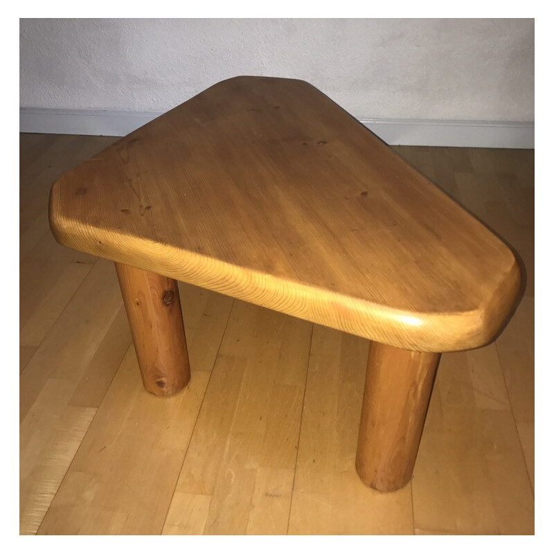 Triangle coffee table from Méribel France, by Charlotte Perriand - 1950s