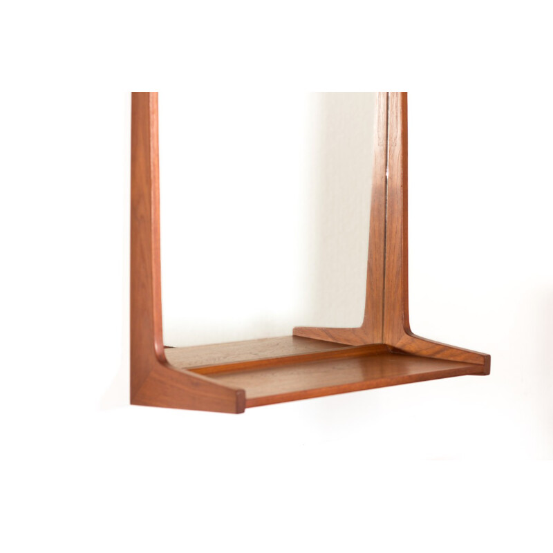 Vintage Danish teak mirror by Kai Kristiansen for Aksel Kjersgaard - 1960s