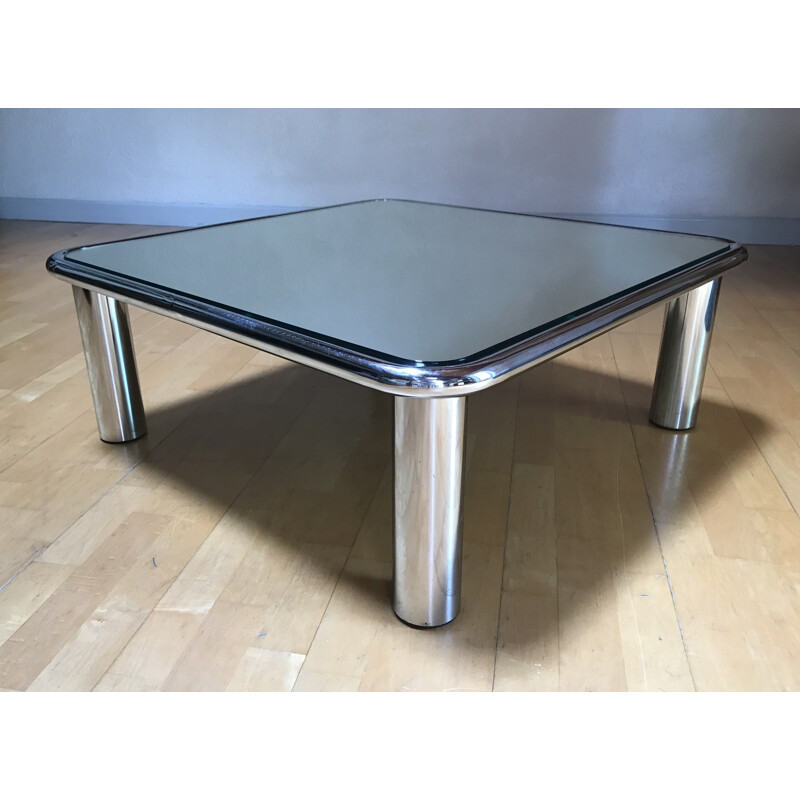 Chromed coffee table by Frattini for Cassina - 1970s