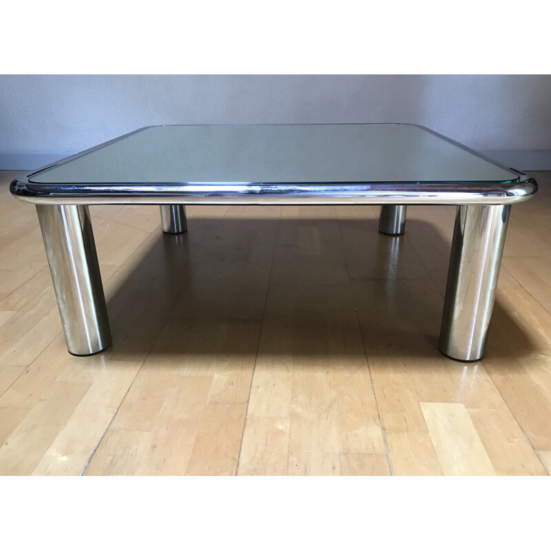 Chromed coffee table by Frattini for Cassina - 1970s