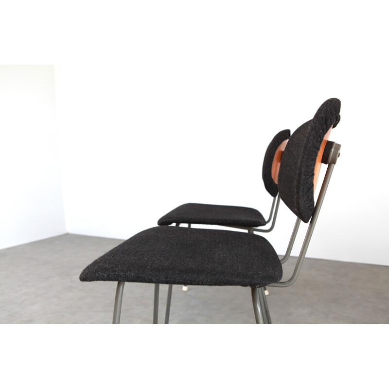 Paire de chaises vintage noires - 1950