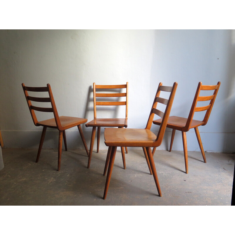 Vintage set of 4 Boomerang dining chairs - 1960s