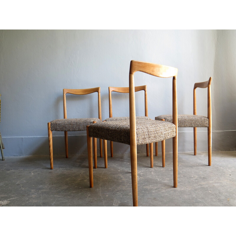 Vintage set of 4 German dining chairs - 1960s