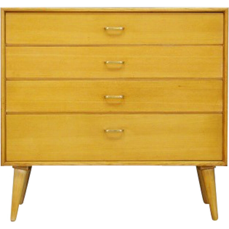 Vintage scandinavian chest of drawers in ashwood - 1960s