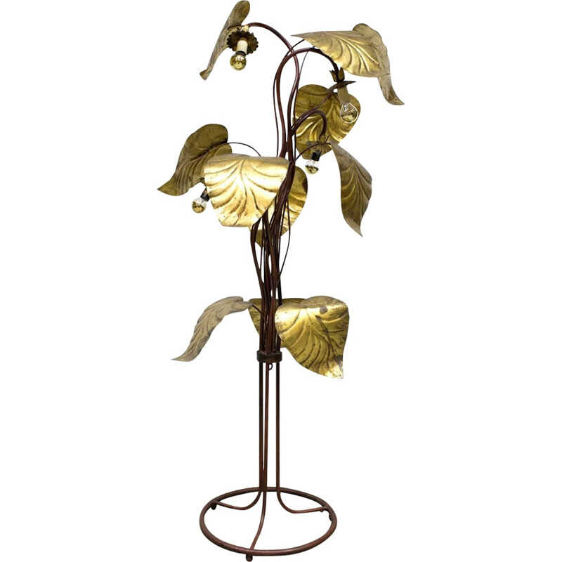 Vintage brass floor lamp - 1950s