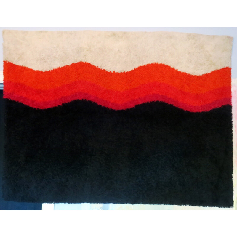 Vintage rug by Rya Hojer for Eksport Wilton - 1970s