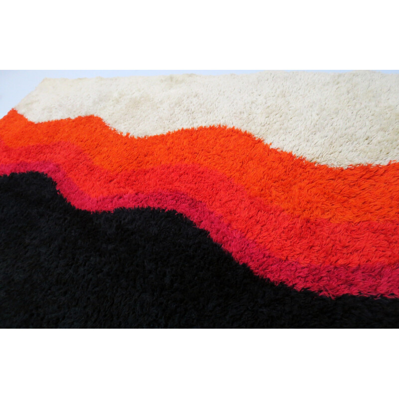 Vintage rug by Rya Hojer for Eksport Wilton - 1970s