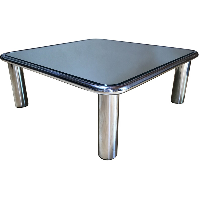 Chromed coffee table by Frattini for Cassina - 1970s