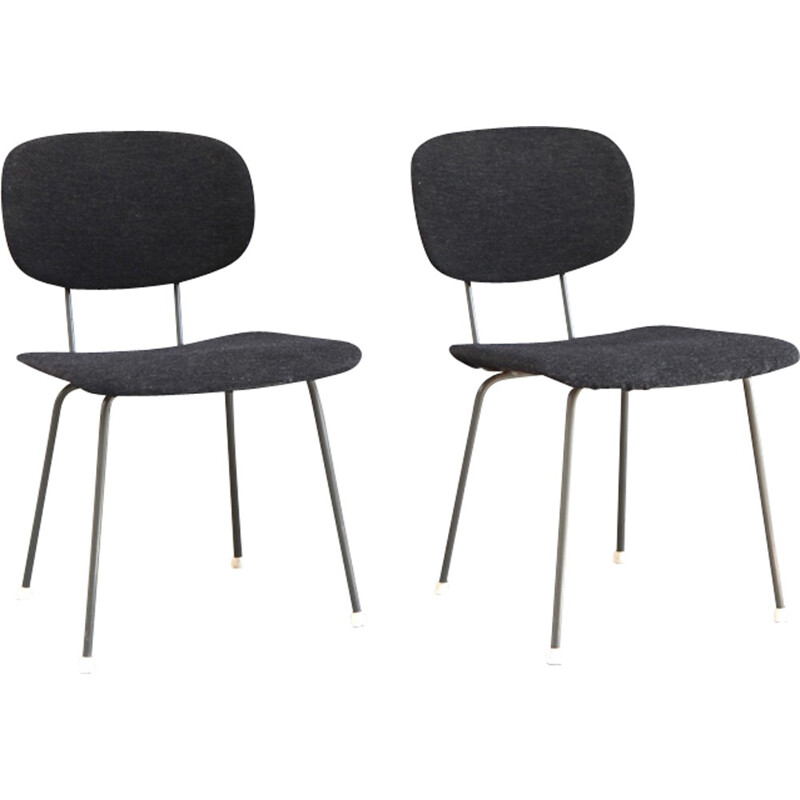 Pair of vintage black chairs - 1950s