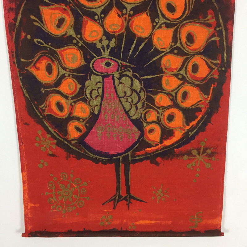 Vintage decorative wall hanging by Hans J Schobel - 1960s