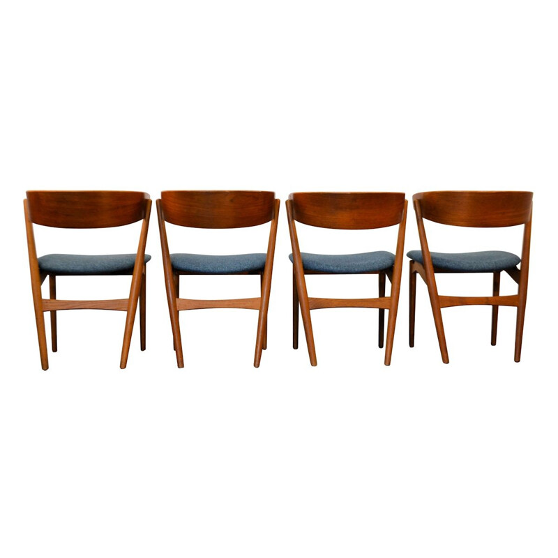 Set of 4 Vintage teak dining chairq by Helge Sibast - 1950s