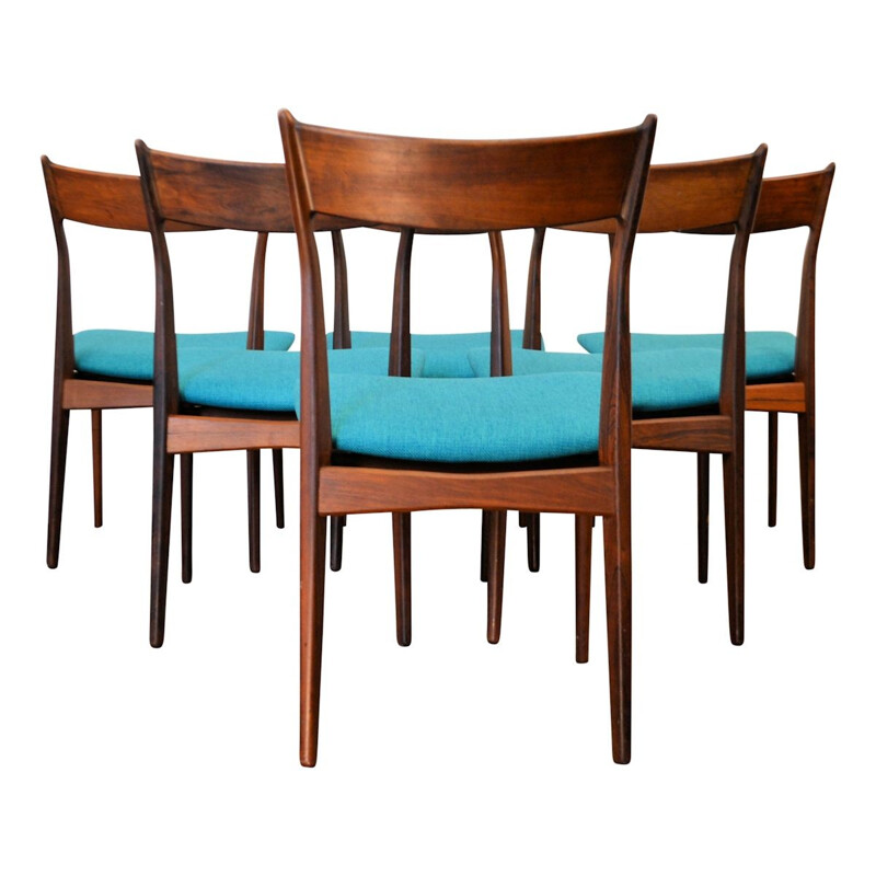 Set of 6 Danish palisander Vintage dining chairs - 1960s